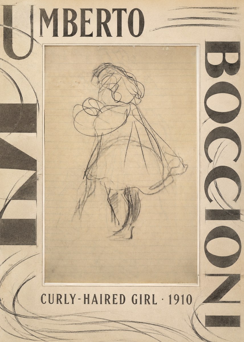 Umberto Boccioni Curly-haired Girl No5 - Póster
