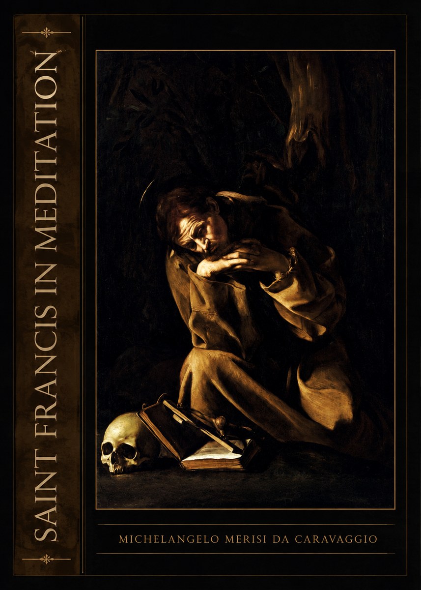 Michelangelo Merisi da Caravaggio Saint Francis in Meditation II No2 - Póster