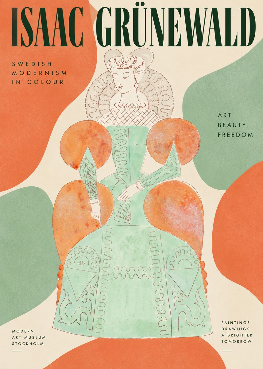 Isaac Grünewald Seated Woman No2 - Póster