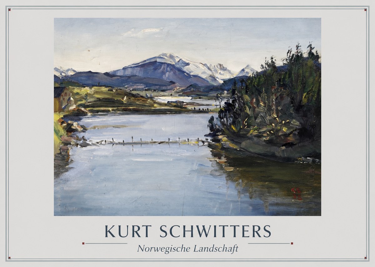 Kurt Schwitters Norwegische Landschaft No1 - Póster