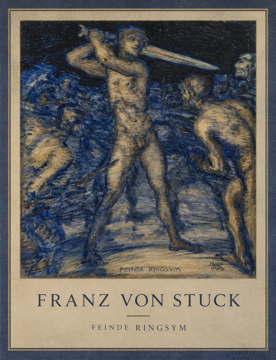 Franz von Stuck Feinde Ringsym No1 - Póster