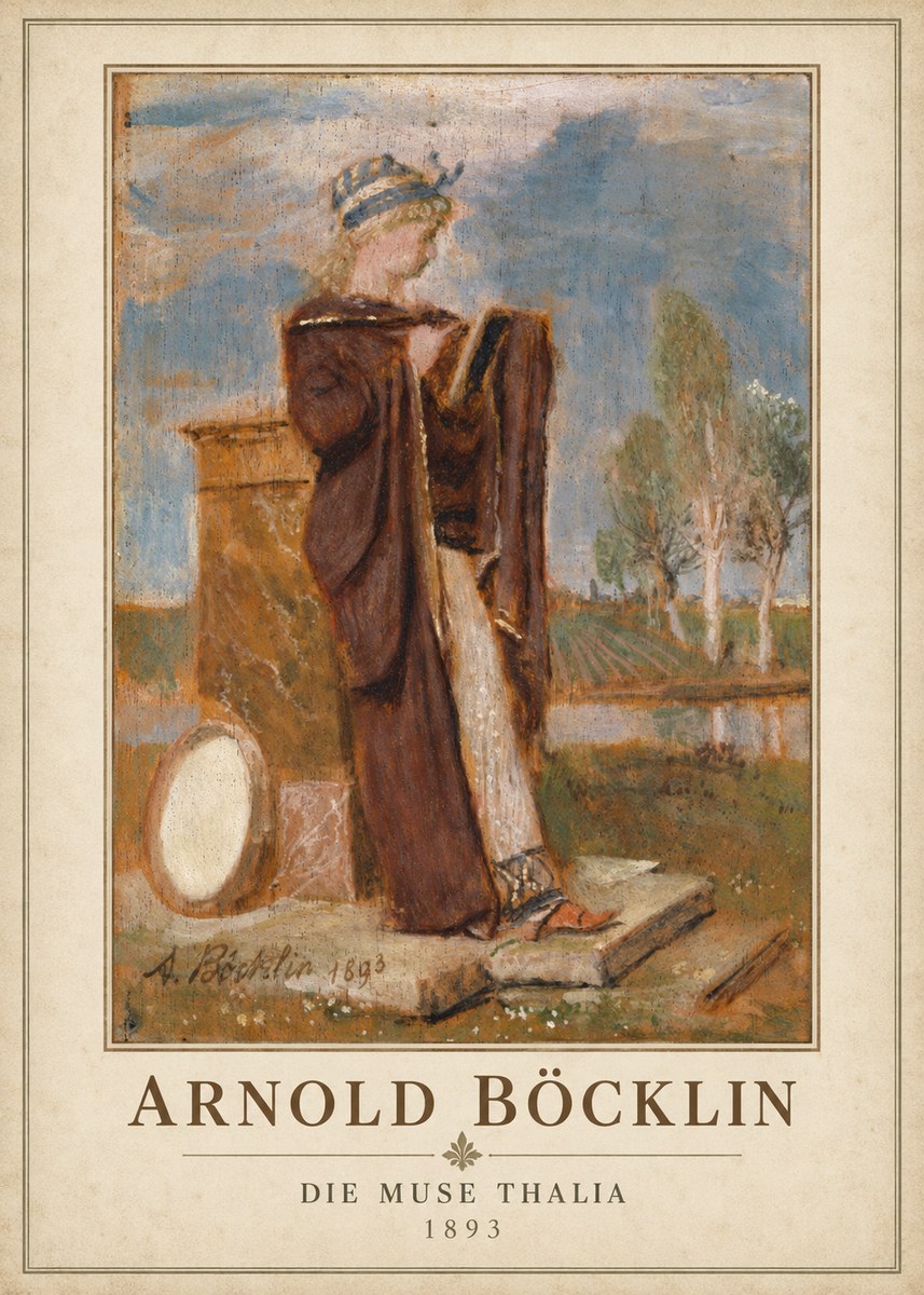 Arnold Böcklin Die Muse Thalia I No1 - Póster