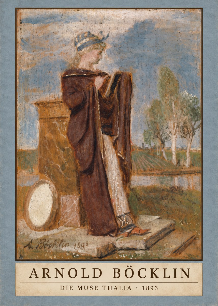 Arnold Böcklin Die Muse Thalia I No3 - Póster