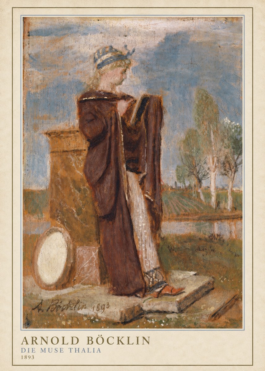 Arnold Böcklin Die Muse Thalia I No4 - Póster