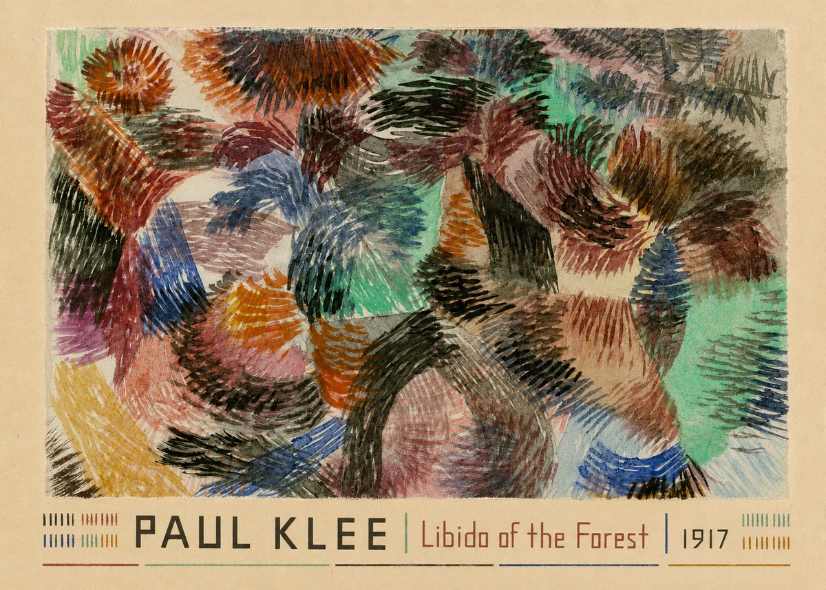Paul Klee Libido of the Forest No3 - Póster