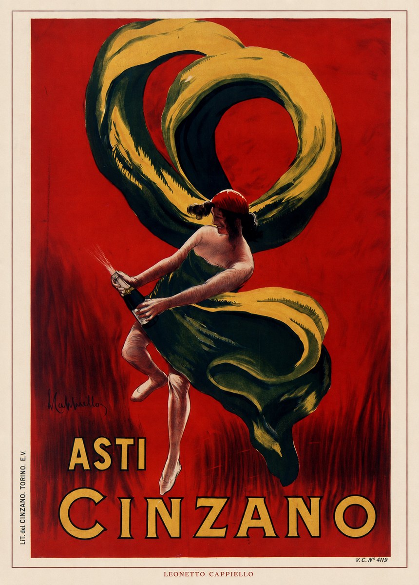 Leonetto Cappiello Asti Cinzano II No6 - Póster
