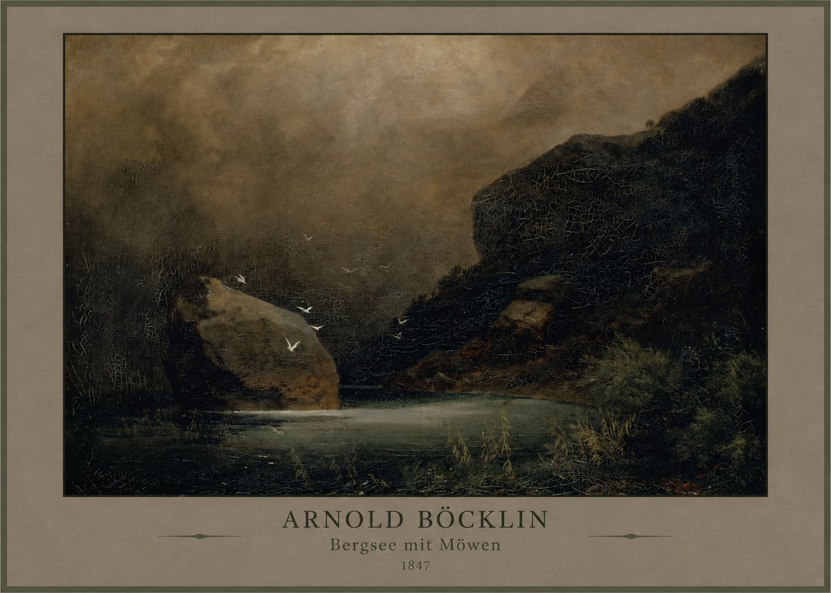 Arnold Böcklin Bergsee Mit Möwen No3 - Póster