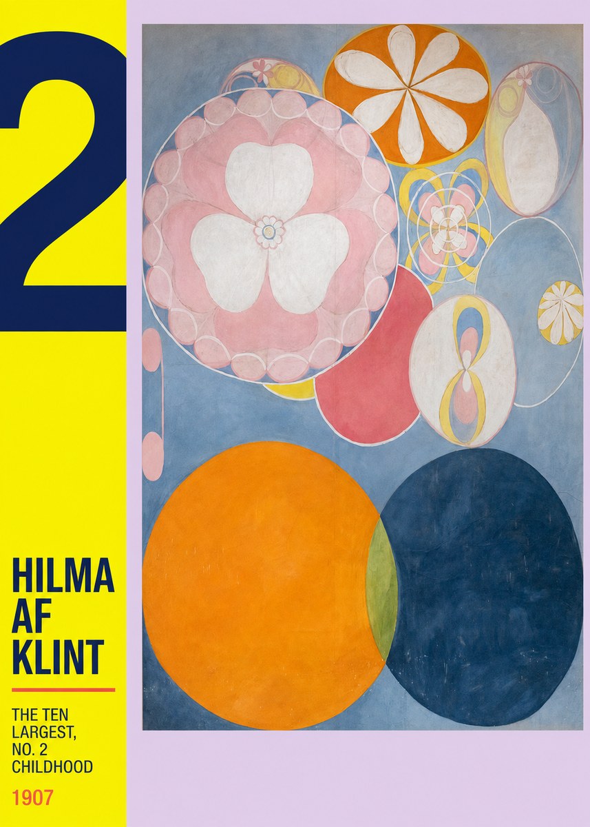 Hilma af Klint The Ten Largest, No. 2, Childhood No4 - Póster