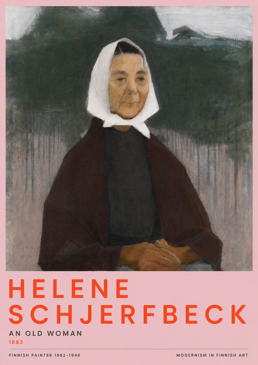 Helene Schjerfbeck An Old Woman No4 - Póster