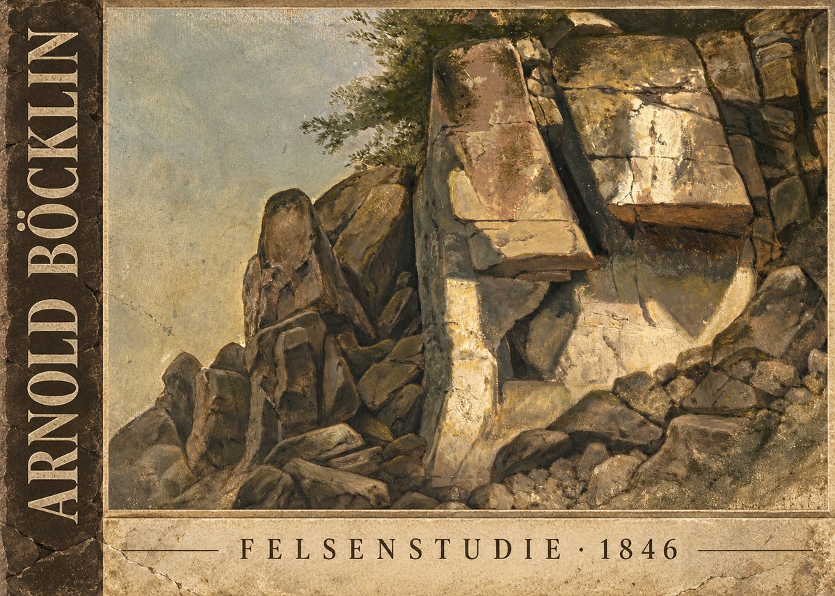 Arnold Böcklin Felsenstudie No3 - Póster