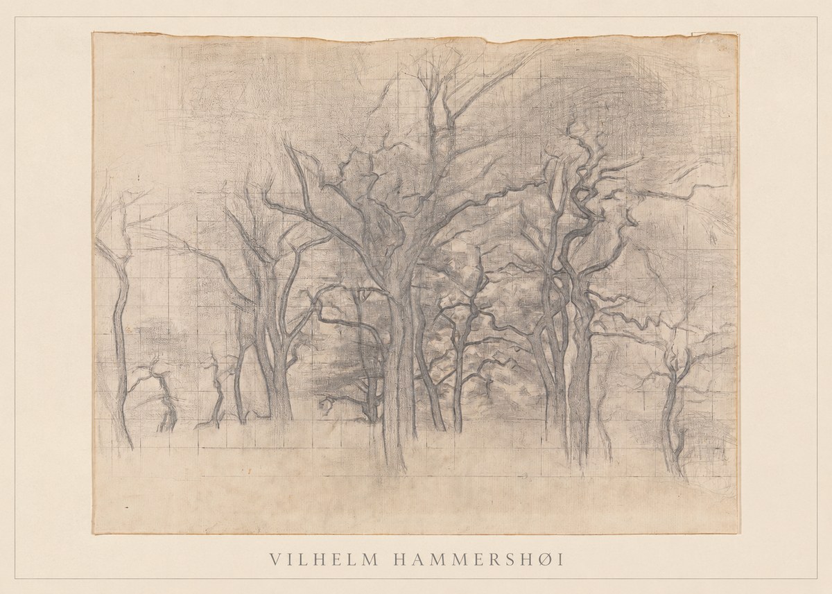 Vilhelm Hammershøi Oak Trees No2 - Póster