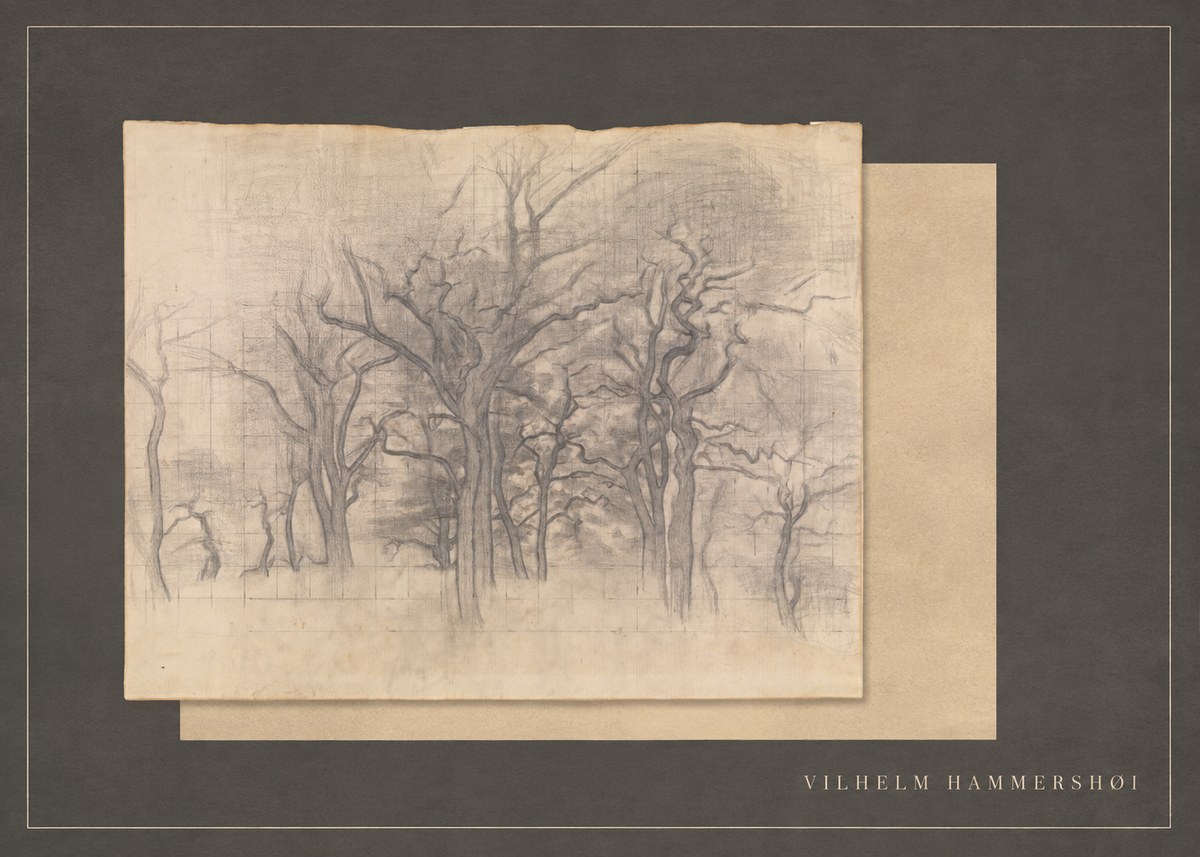 Vilhelm Hammershøi Oak Trees No5 - Póster