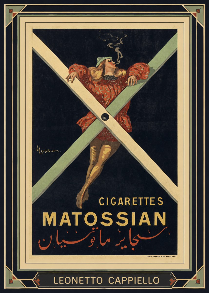Leonetto Cappiello Cigarettes Matossian No1 - Póster