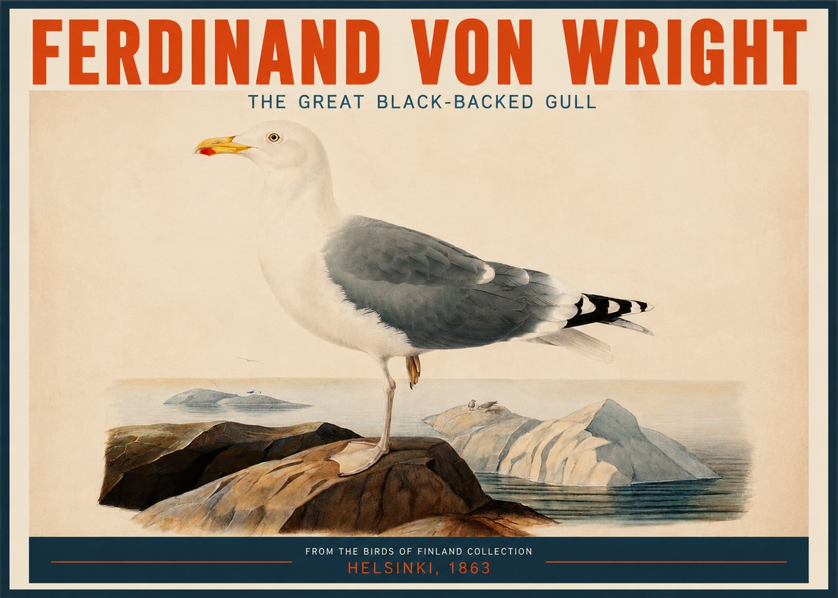 Ferdinand von Wright The Great Black-backed Gull No2 - Póster