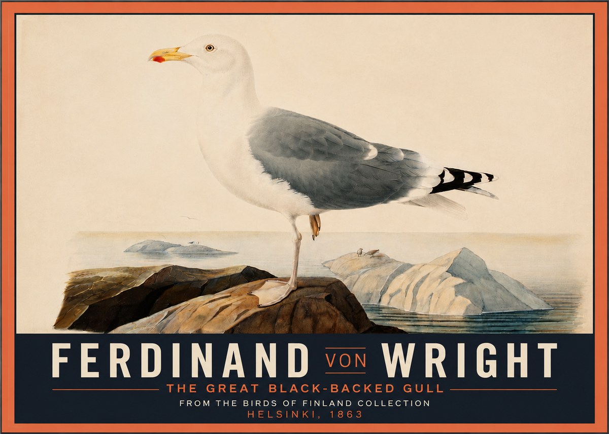 Ferdinand von Wright The Great Black-backed Gull No4 - Póster