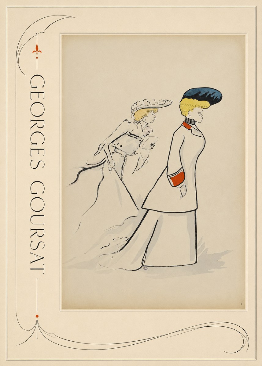 Georges Goursat Elegant Promenade No2 - Póster