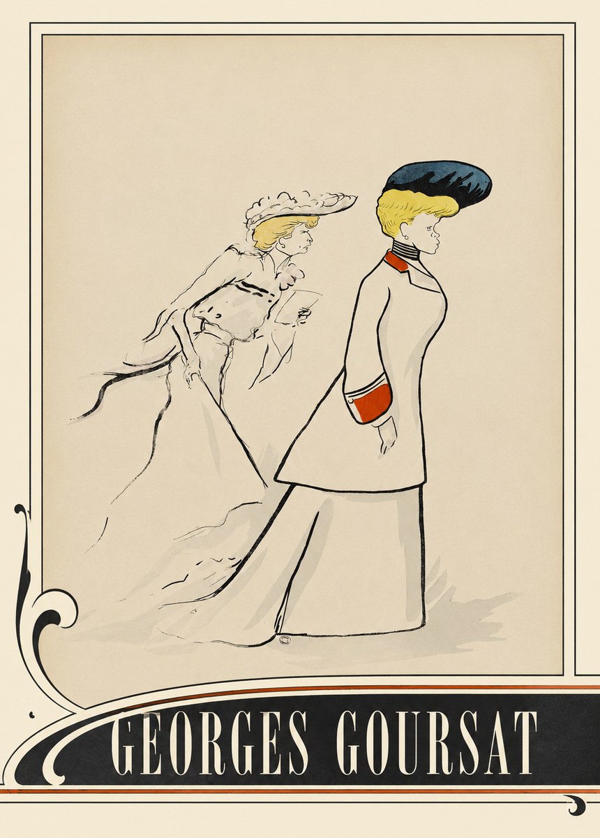 Georges Goursat Elegant Promenade No3 - Póster