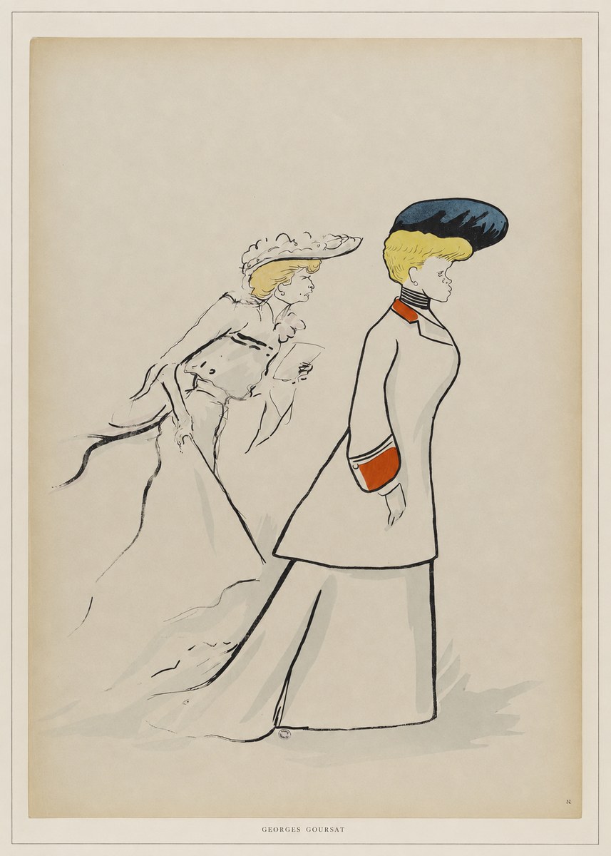 Georges Goursat Elegant Promenade No6 - Póster