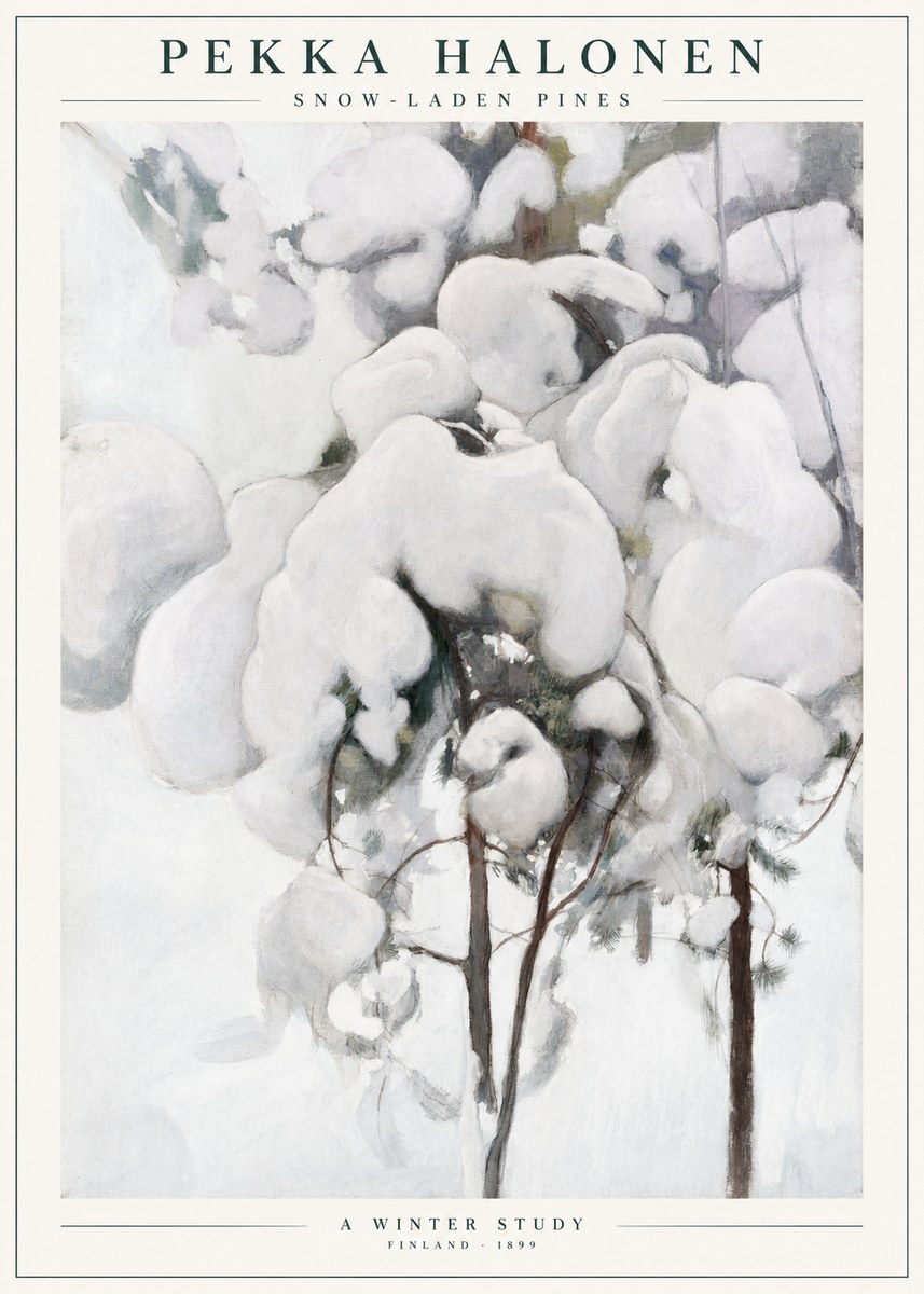 Pekka Halonen Snow-laden Pines No1 - Póster