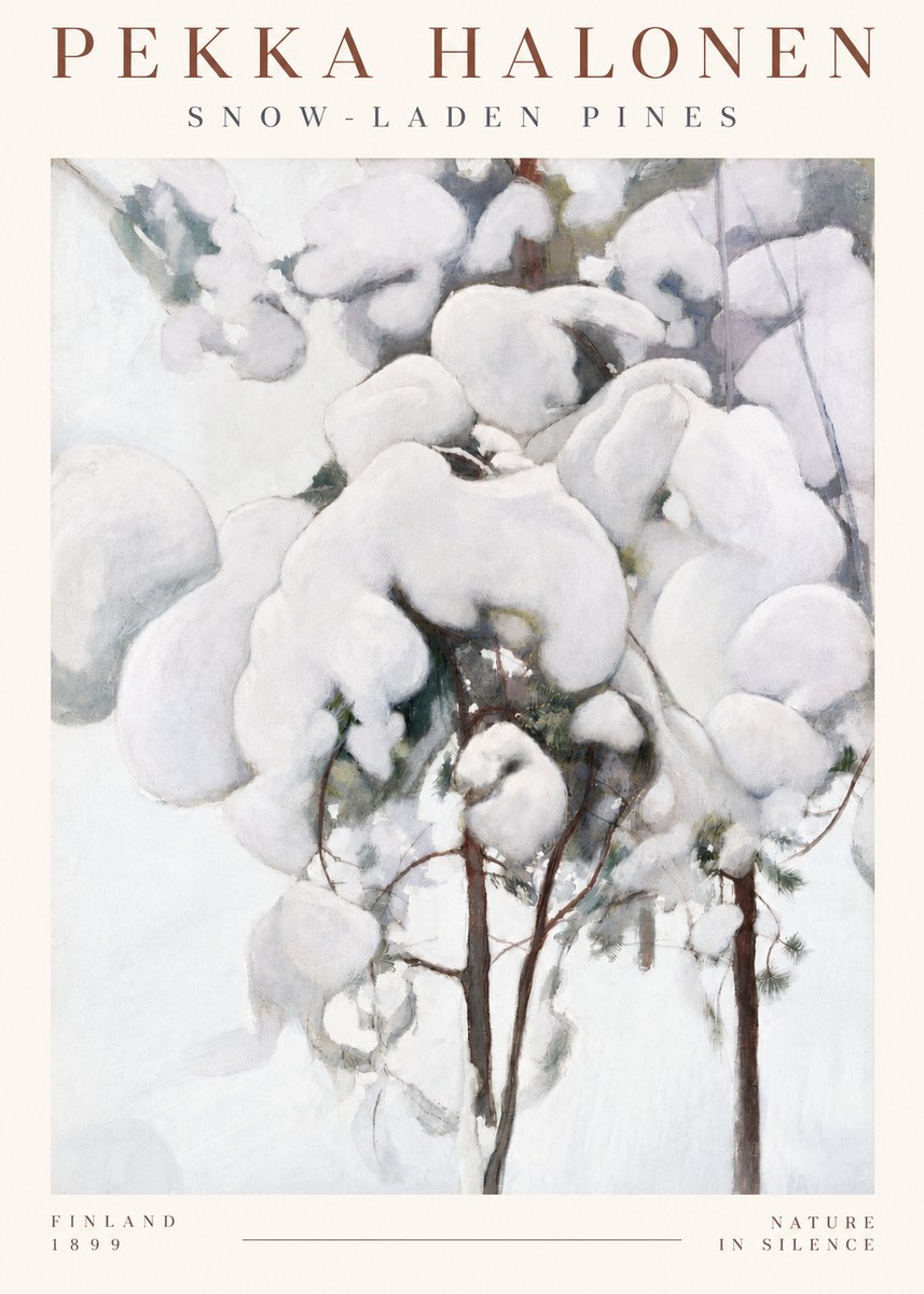Pekka Halonen Snow-laden Pines No5 - Póster