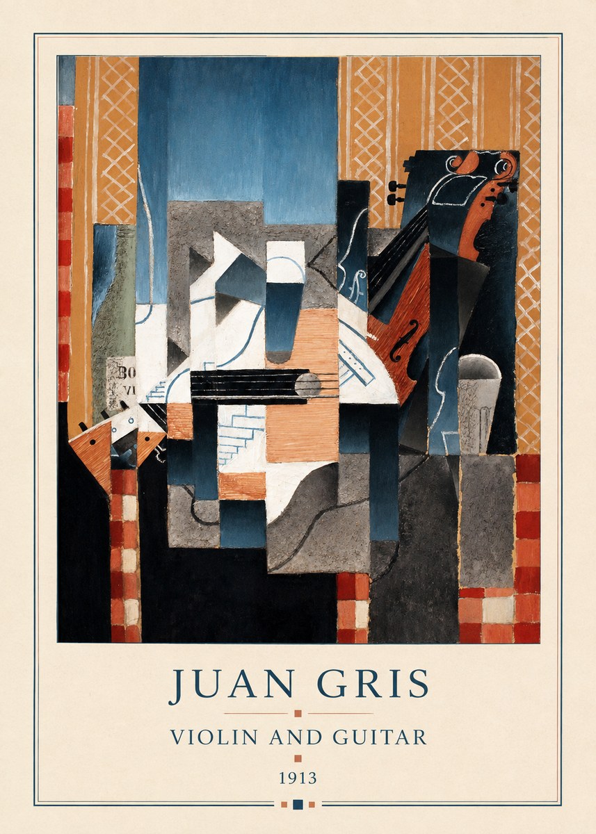 Juan Gris Violin and Guitar I No4 - Póster