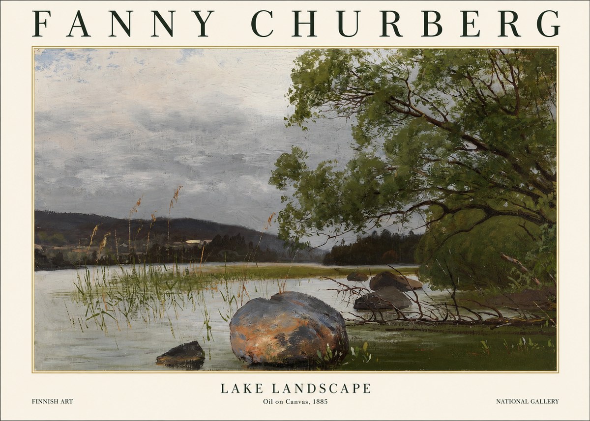 Fanny Churberg Lake Landscape No1 - Póster