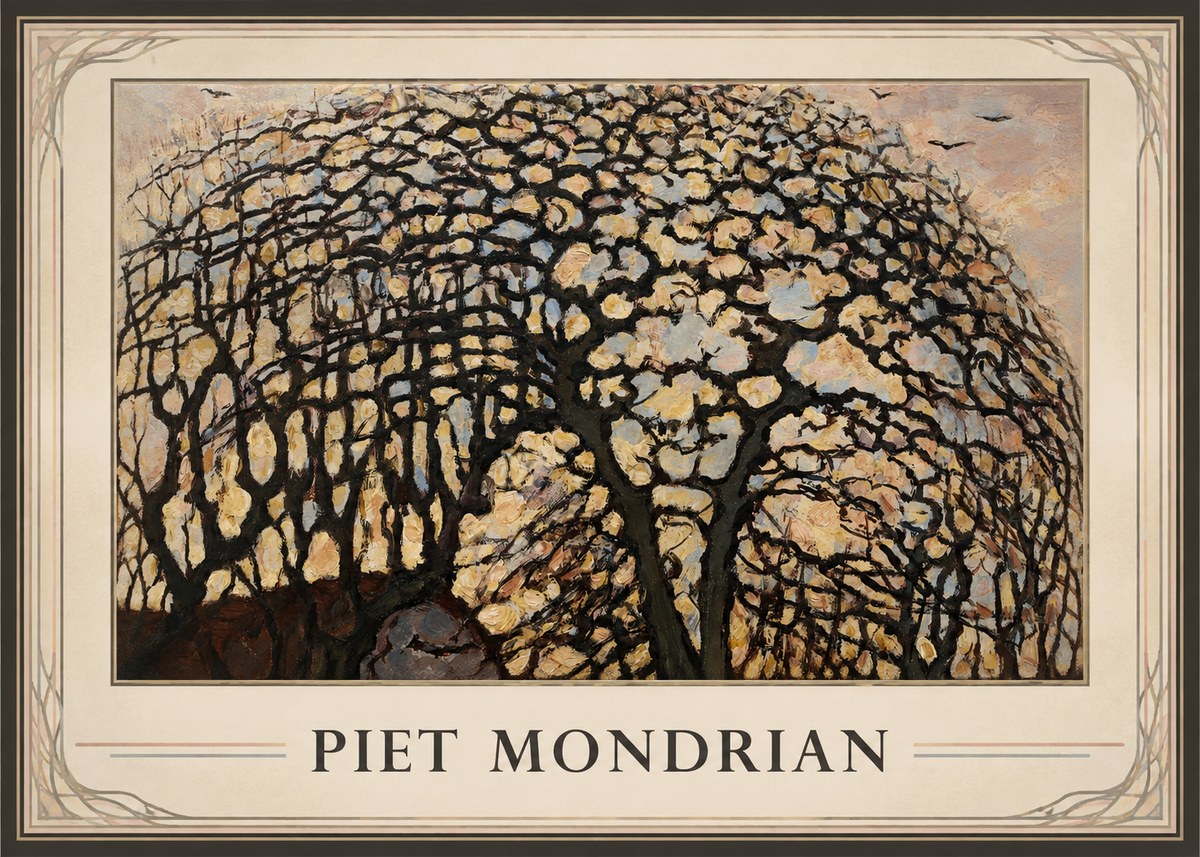 Piet Mondrian Avond (Evening); the Red Tree No1 - Póster