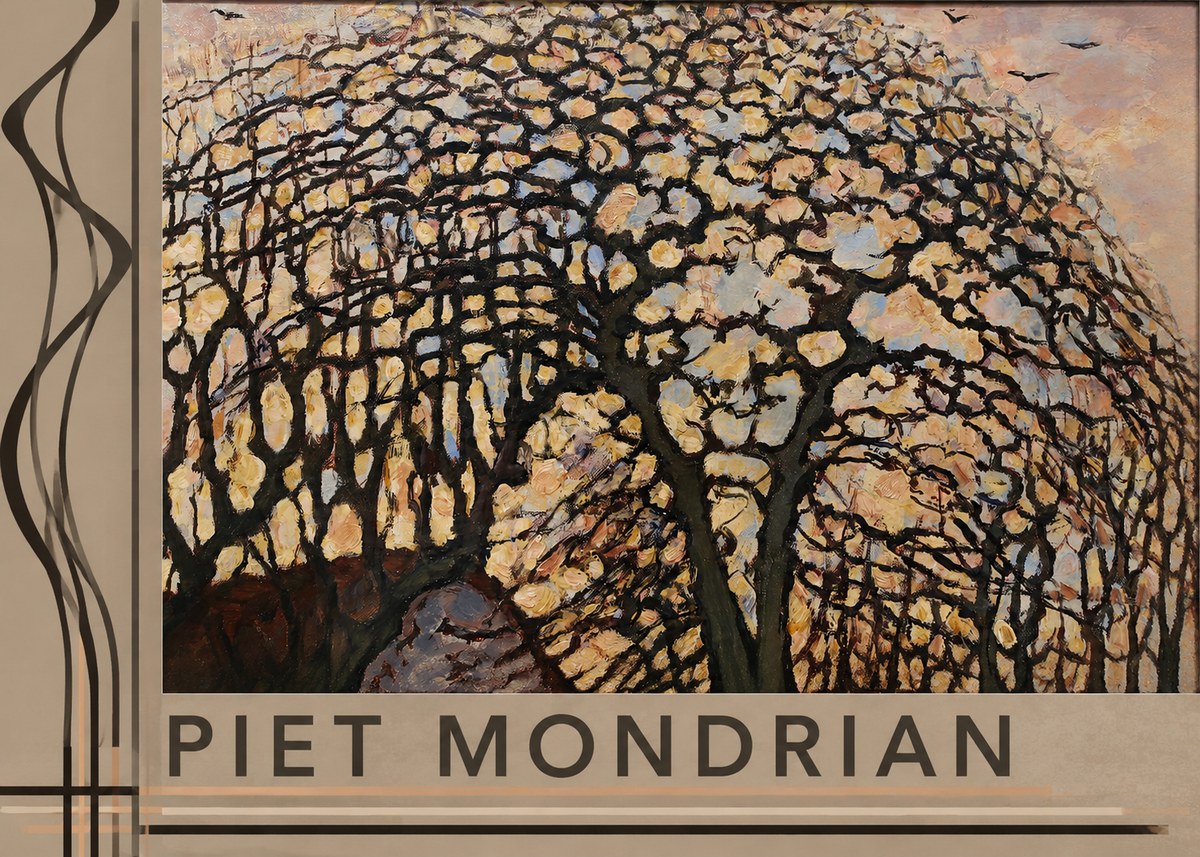 Piet Mondrian Avond (Evening); the Red Tree No2 - Póster