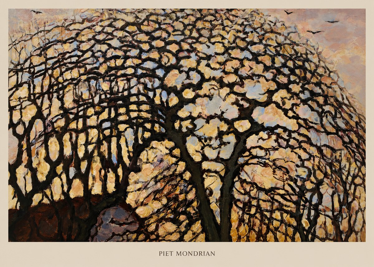 Piet Mondrian Avond (Evening); the Red Tree No6 - Póster