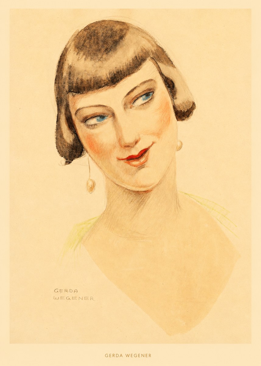 Gerda Wegener Portrait of a Lady No6 - Póster