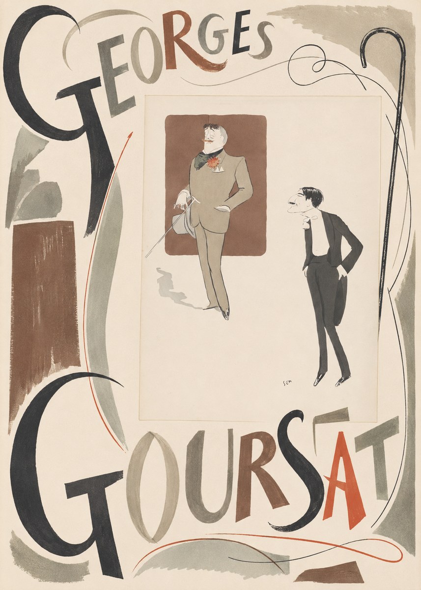 Georges Goursat Two Stylish Gentlemen No5 - Póster