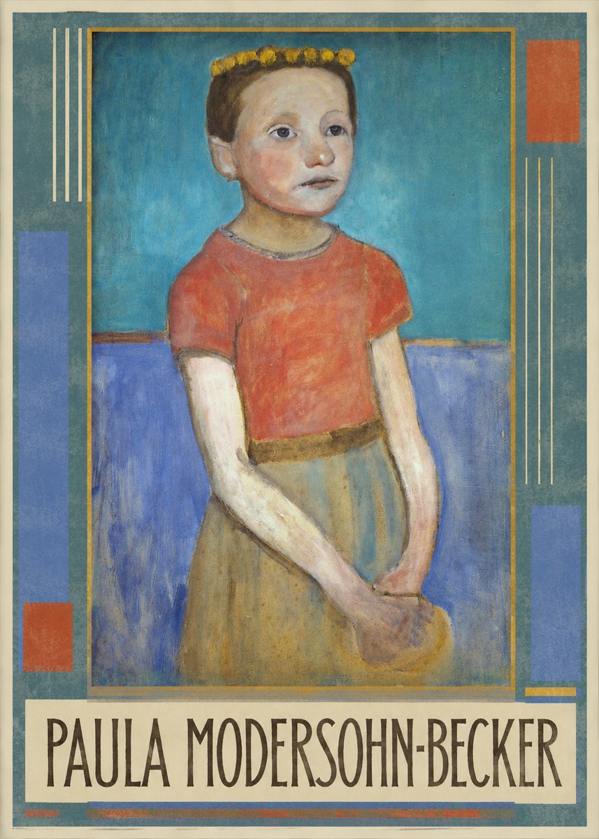Paula Modersohn-Becker Girl with Crown No1 - Póster