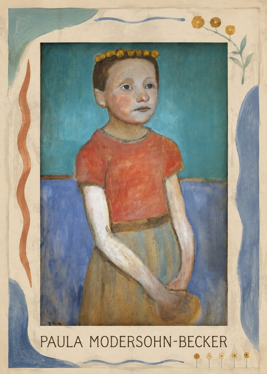 Paula Modersohn-Becker Girl with Crown No2 - Póster