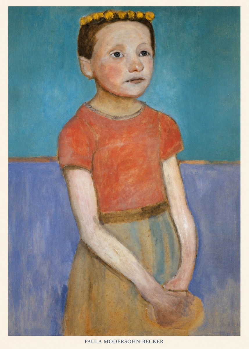 Paula Modersohn-Becker Girl with Crown No6 - Póster