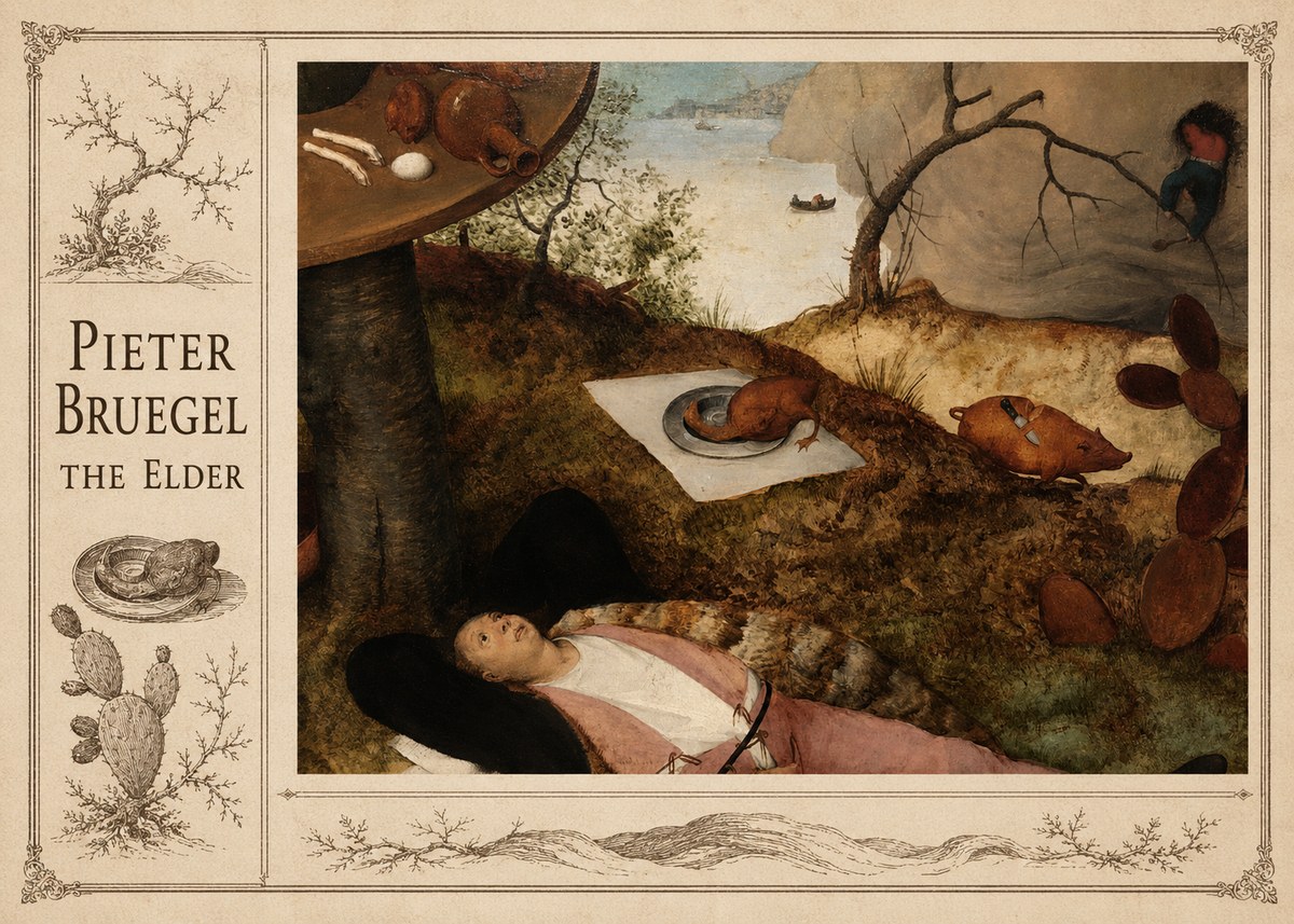 Pieter Bruegel The Land of Cockaigne II No3 - Póster