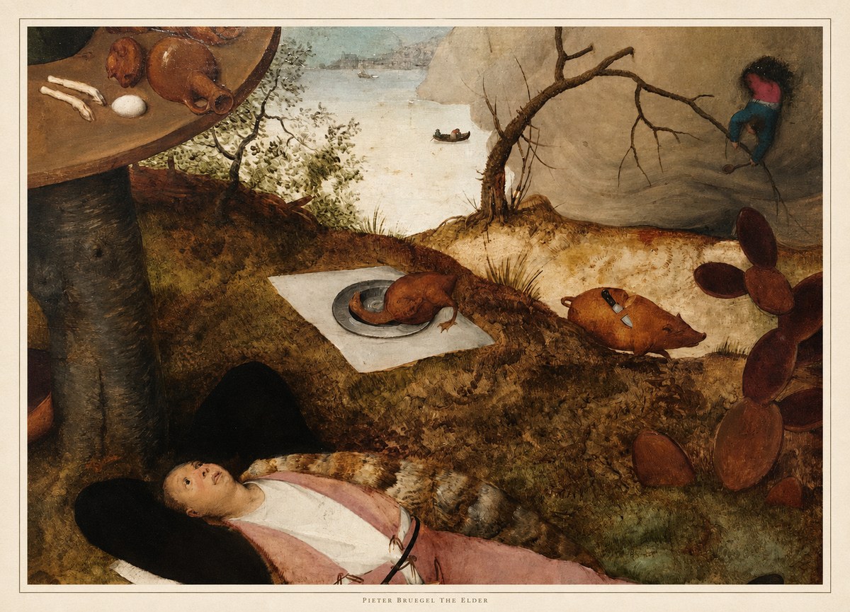 Pieter Bruegel The Land of Cockaigne II No4 - Póster