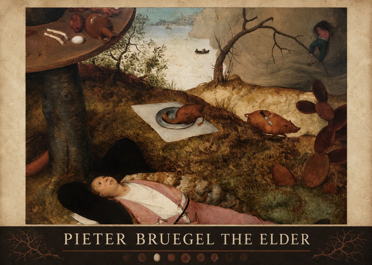 Pieter Bruegel The Land of Cockaigne II No6 - Póster