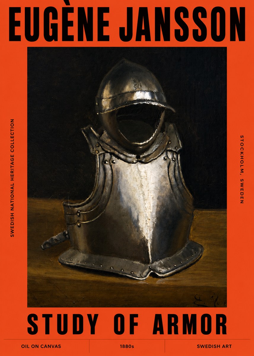 Eugène Jansson Study of Armor No2 - Póster