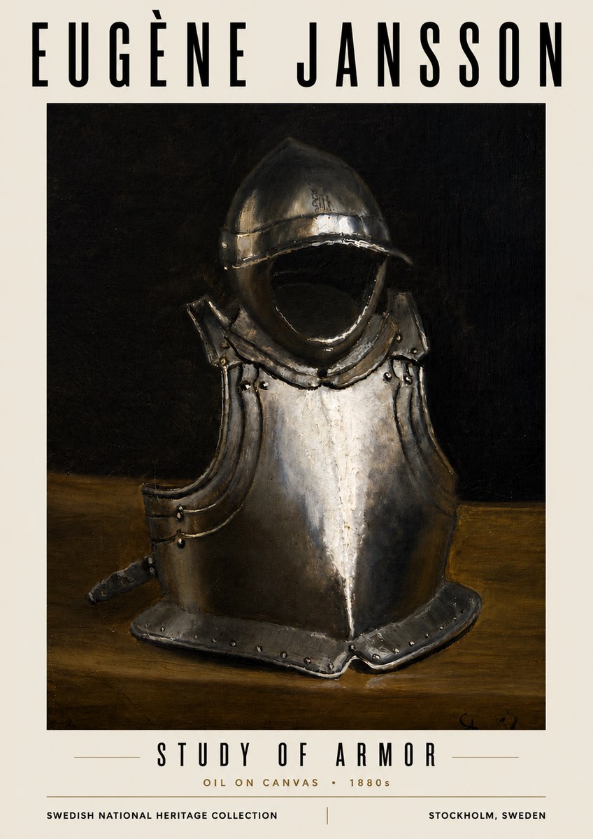Eugène Jansson Study of Armor No5 - Póster