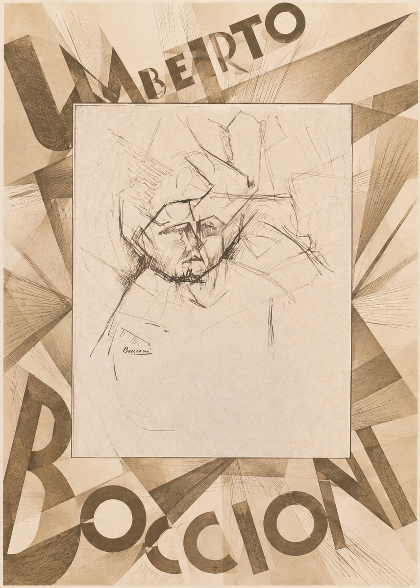 Umberto Boccioni Head Study No5 - Póster