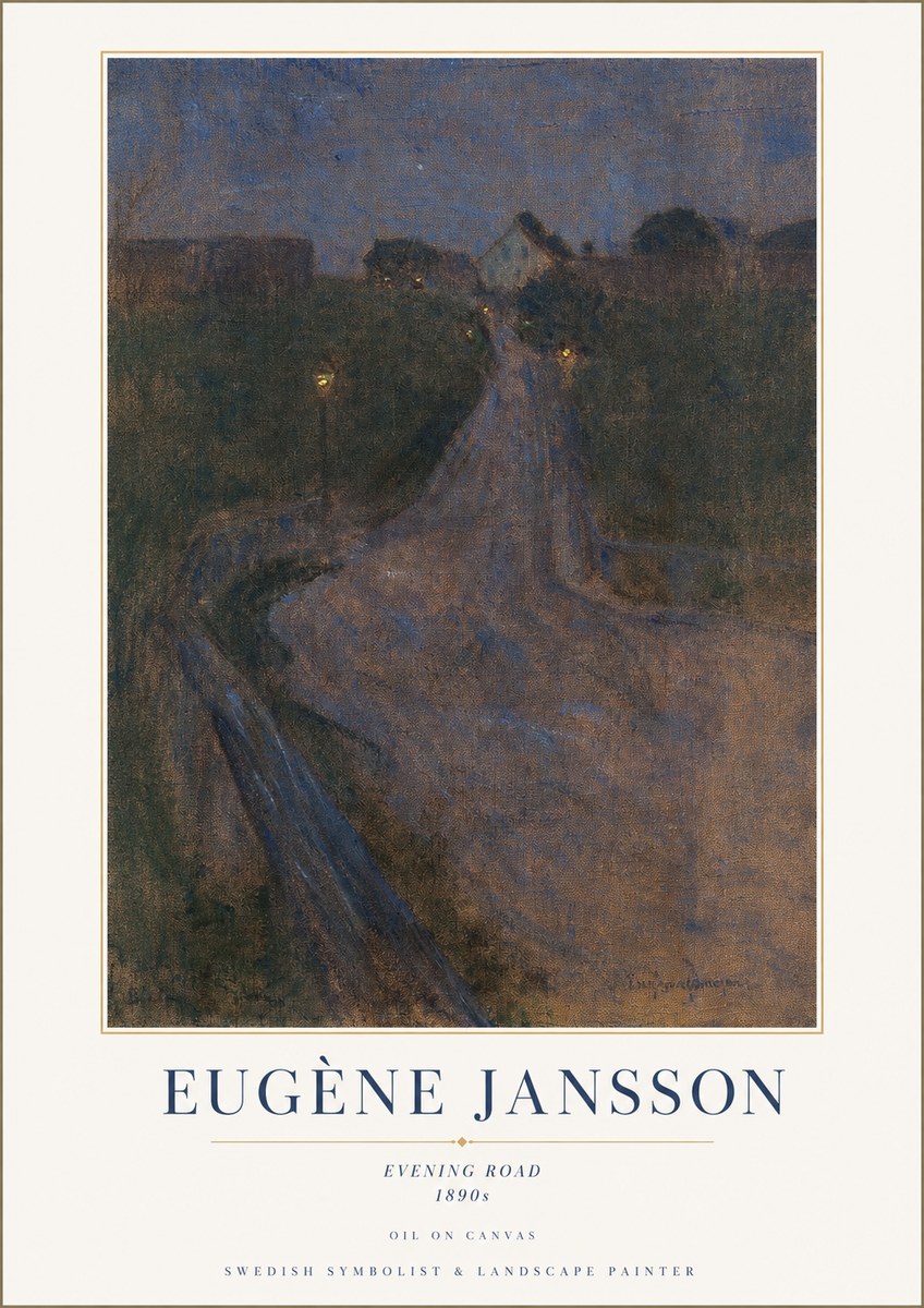 Eugène Jansson Evening Road No1 - Póster
