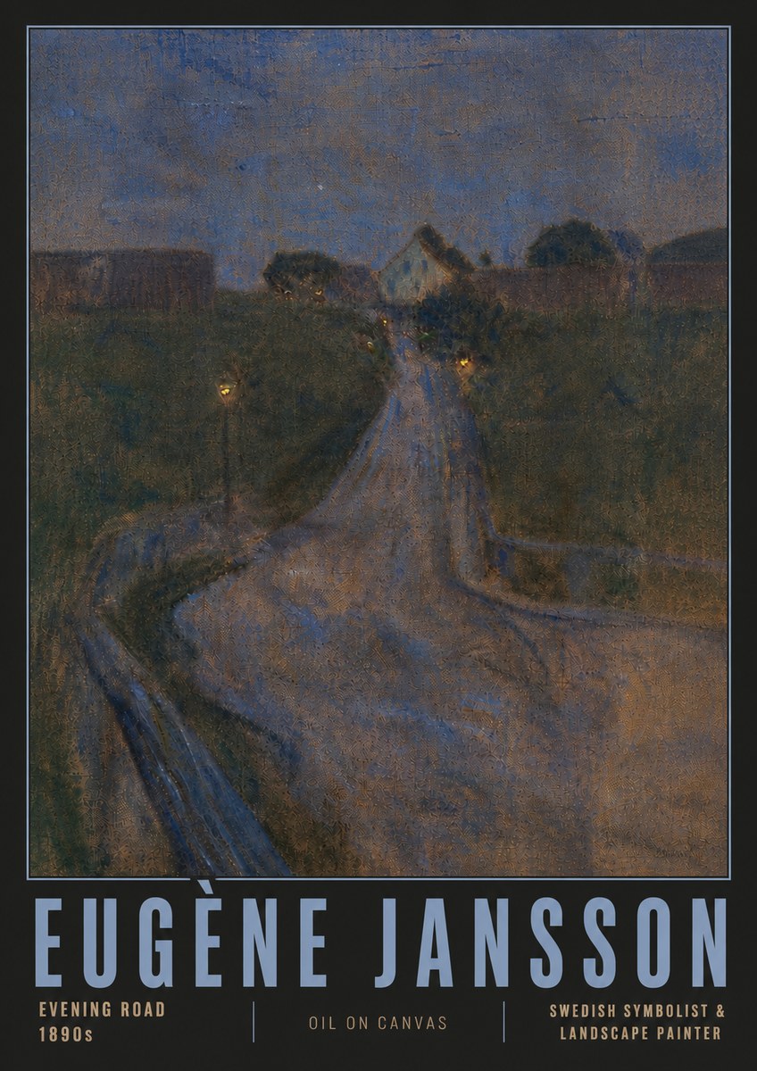 Eugène Jansson Evening Road No5 - Póster