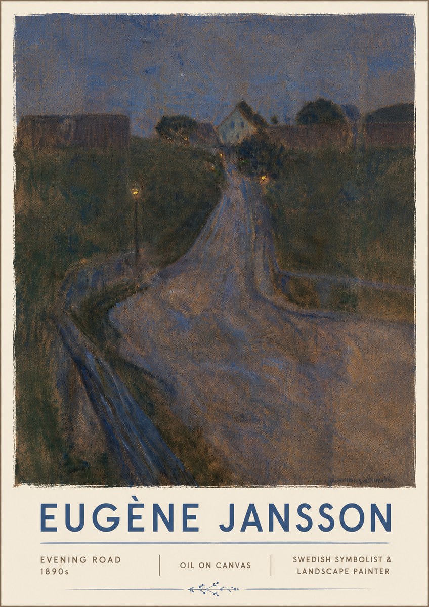 Eugène Jansson Evening Road No6 - Póster