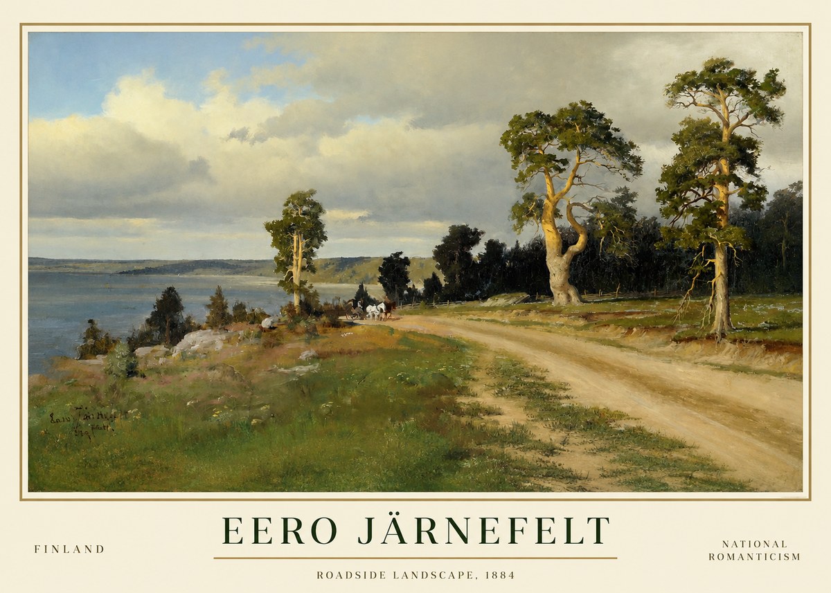 Eero Järnefelt Roadside Landscape, 1884 No1 - Póster