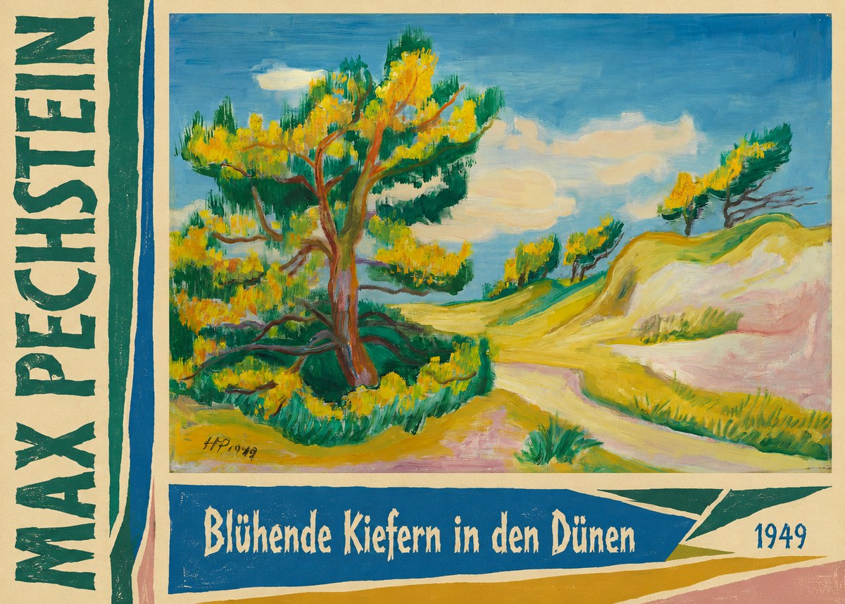 Max Pechstein Blühende Kiefern in Den Dünen No2 - Póster