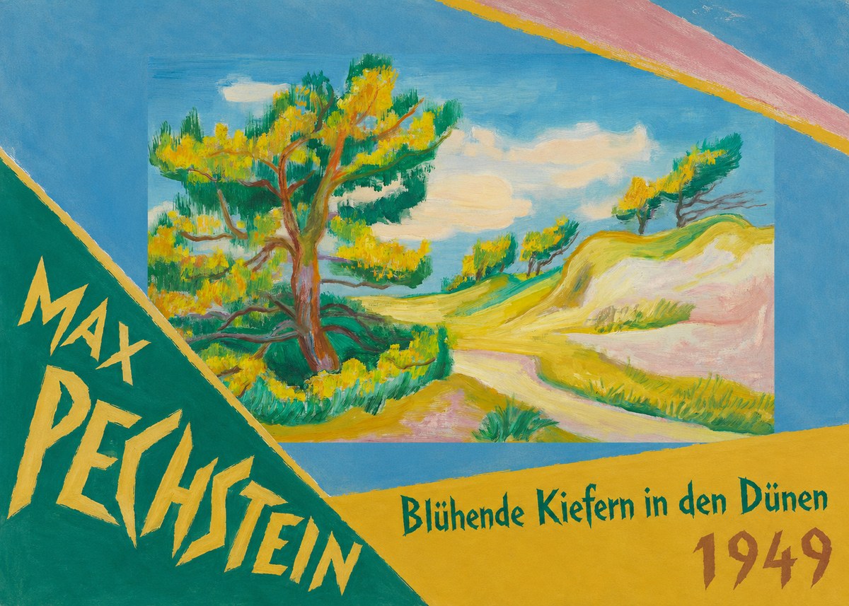 Max Pechstein Blühende Kiefern in Den Dünen No5 - Póster
