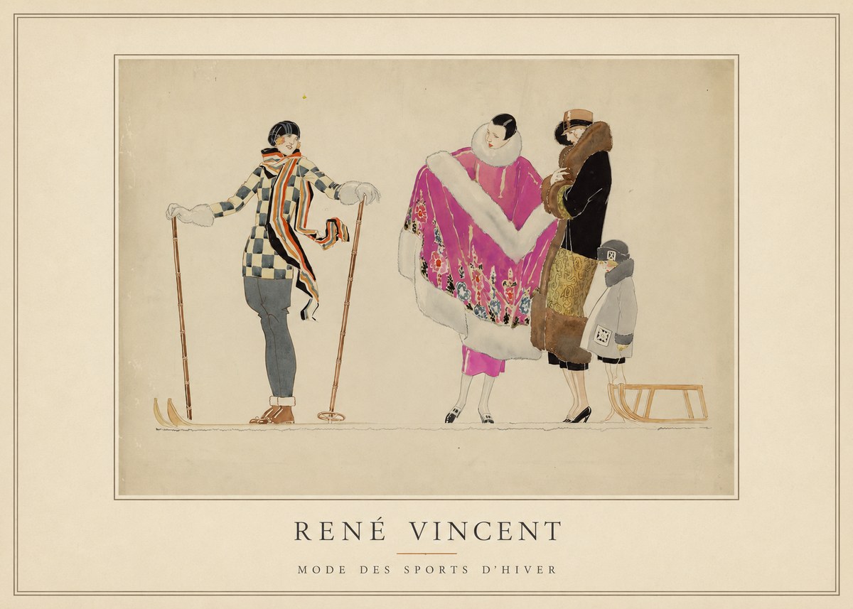 René Vincent Mode Des Sports D'hiver No5 - Póster