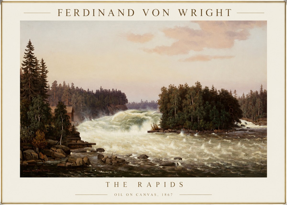 Ferdinand von Wright The Rapids No1 - Póster