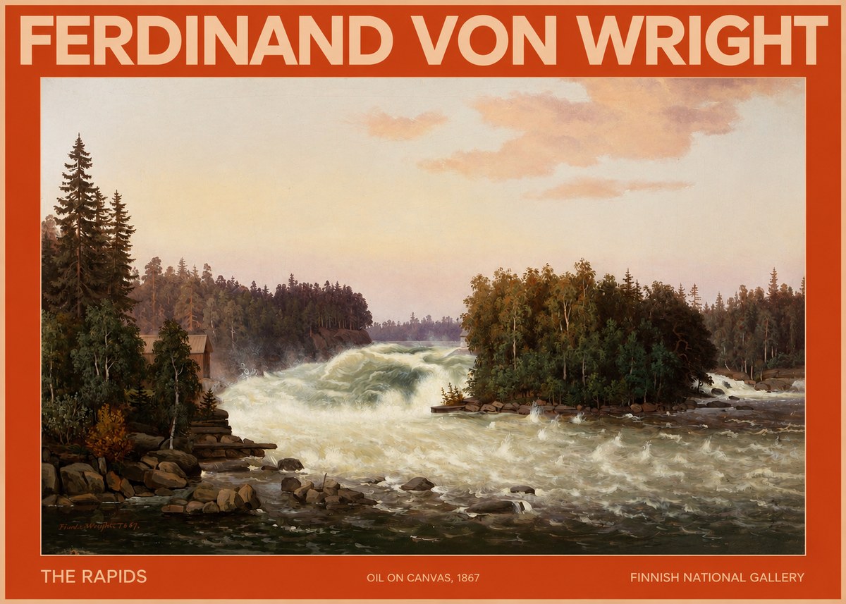 Ferdinand von Wright The Rapids No2 - Póster