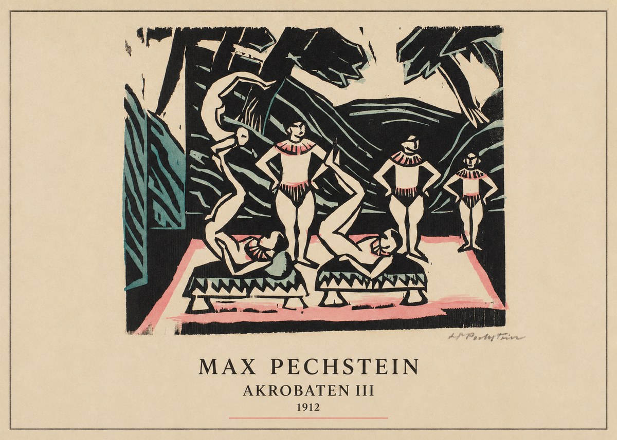 Max Pechstein Akrobaten Iii No4 - Póster